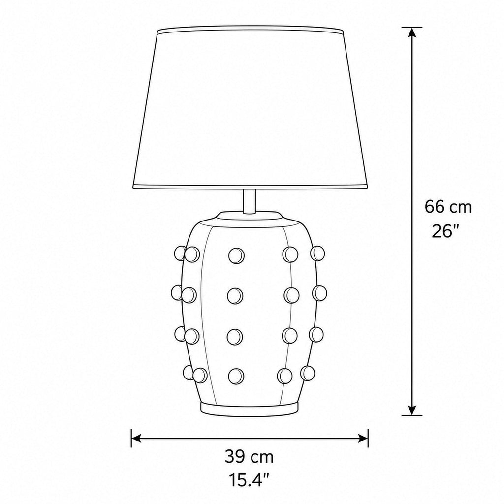Modern Studded Ceramic Table Lamp