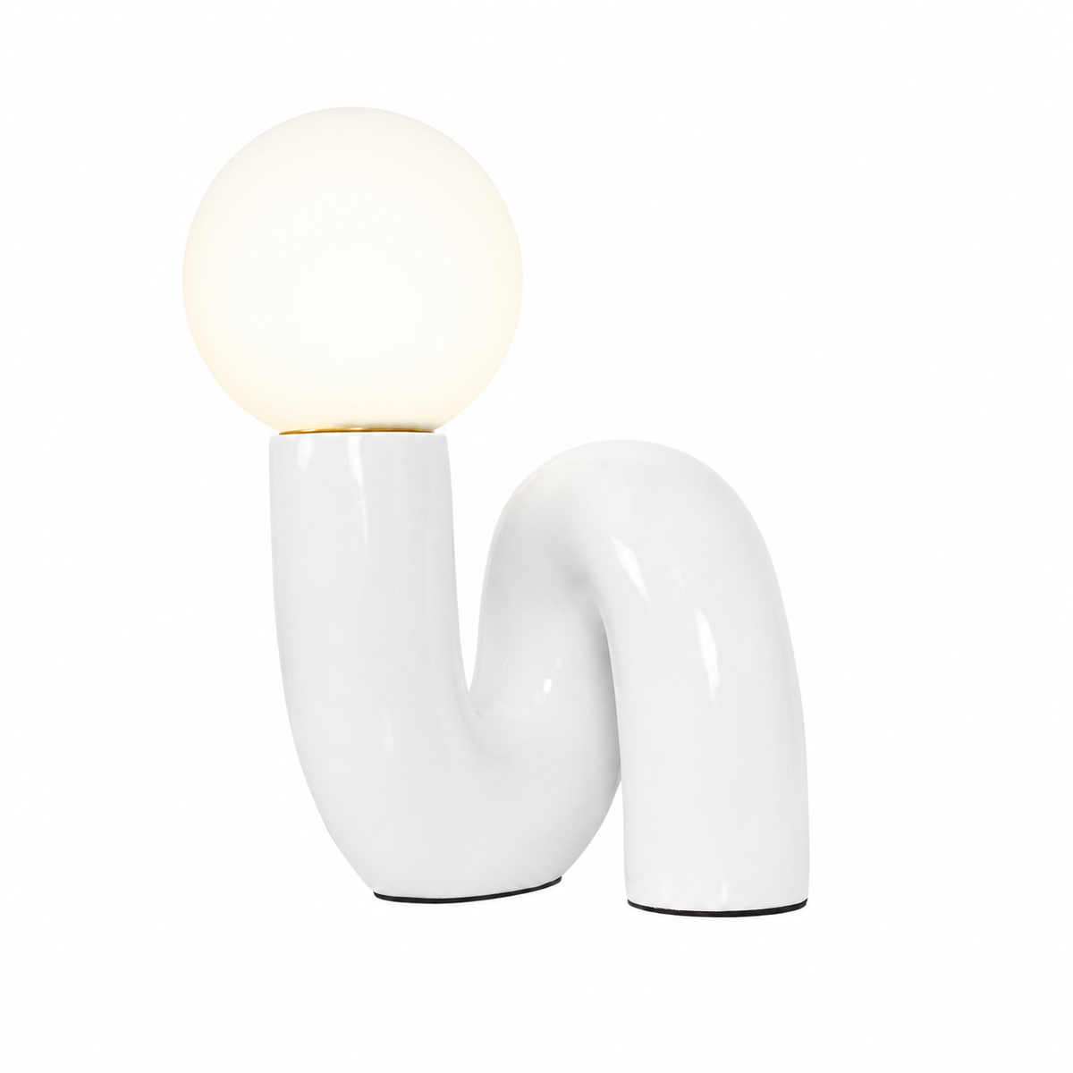 Modern Curved Dimmable Glass Table Lamp