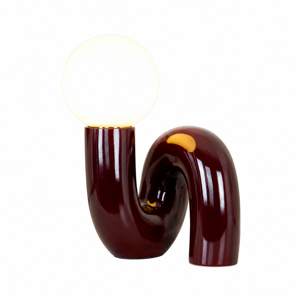 Modern Curved Dimmable Glass Table Lamp