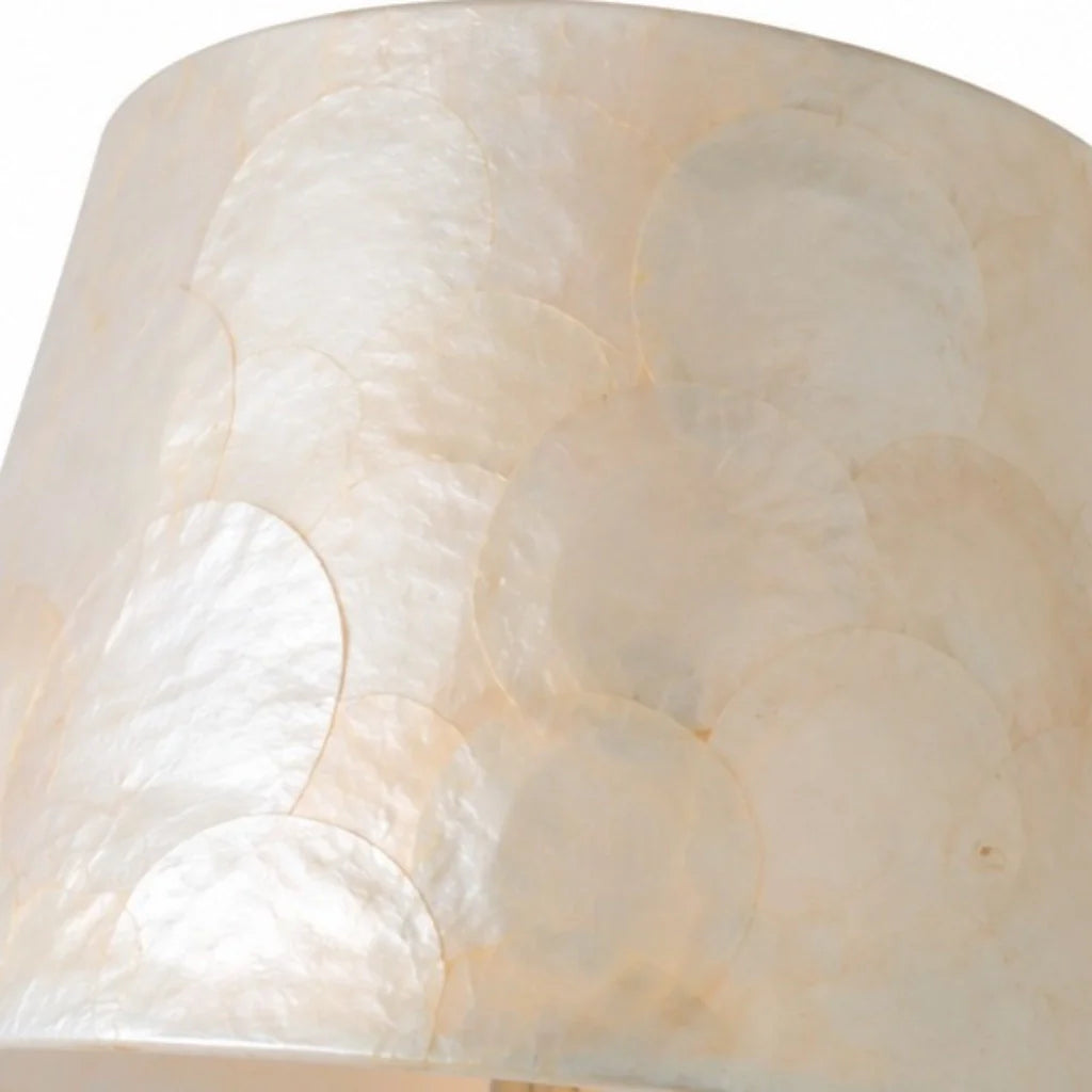 Modern Capiz Shell Drum Table Lamp