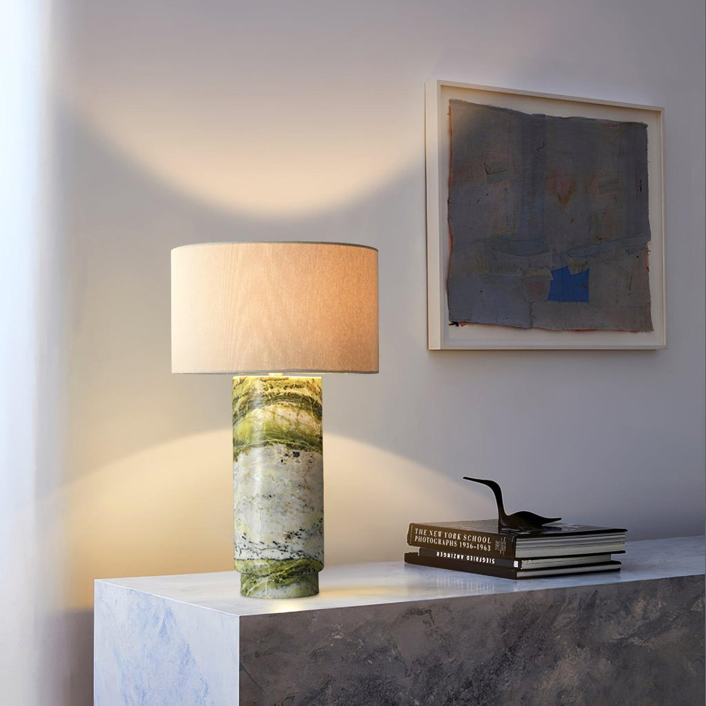 Modern Marble Cylinder Table Lamp