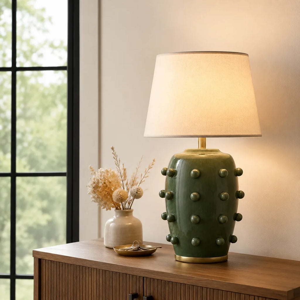 Modern Studded Ceramic Table Lamp