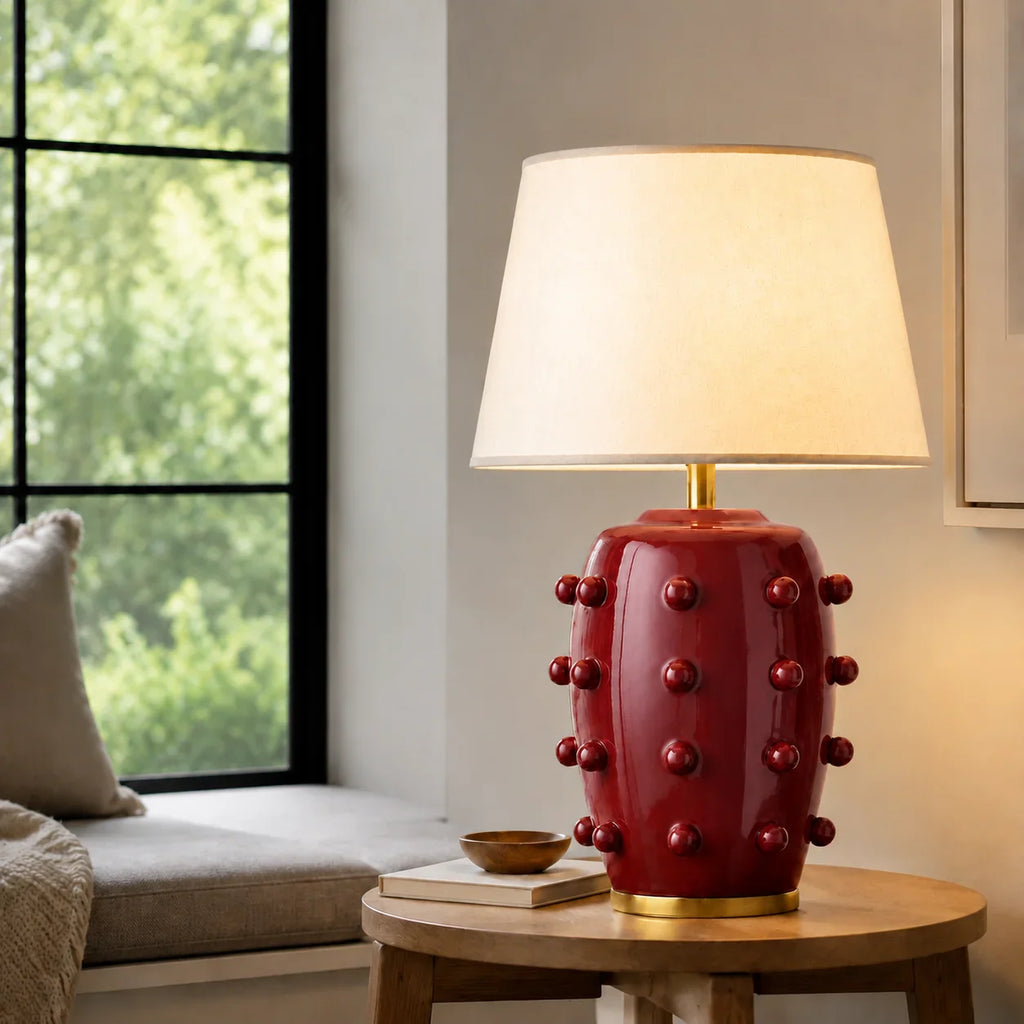 Modern Studded Ceramic Table Lamp