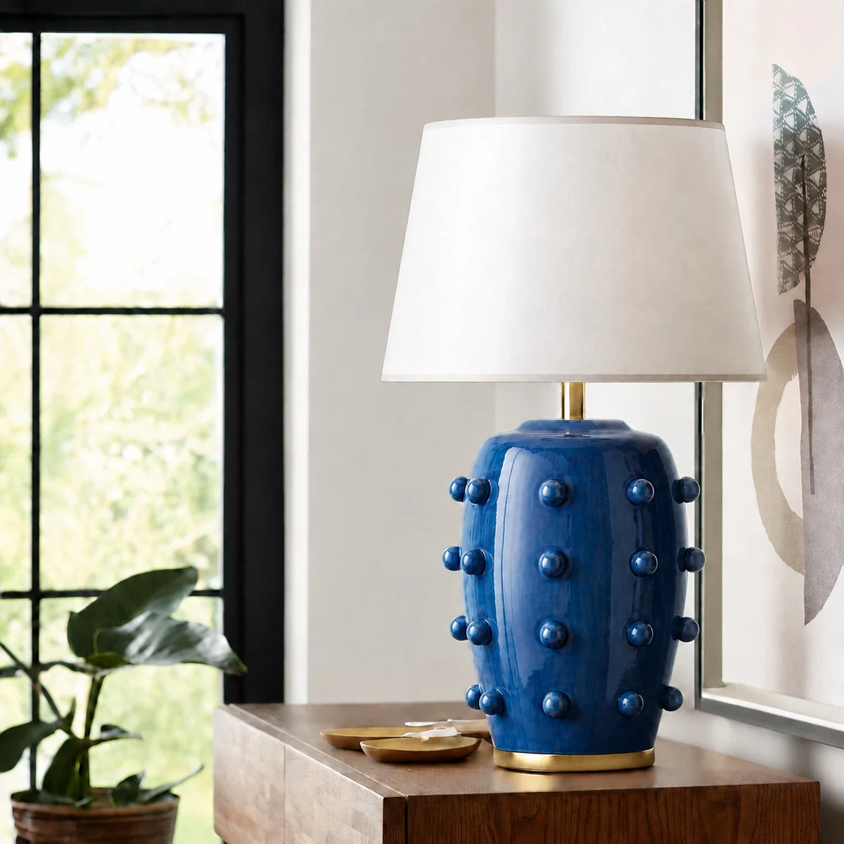 Modern Studded Ceramic Table Lamp