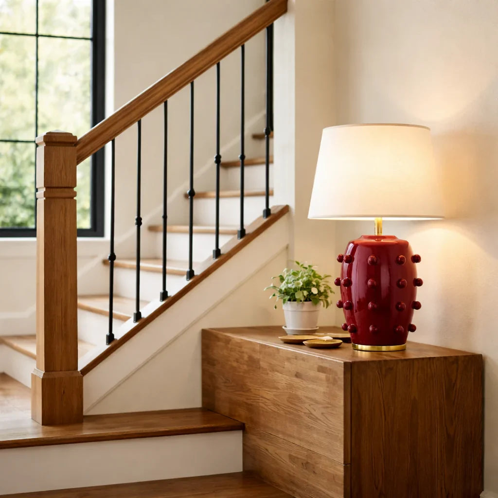 Modern Studded Ceramic Table Lamp