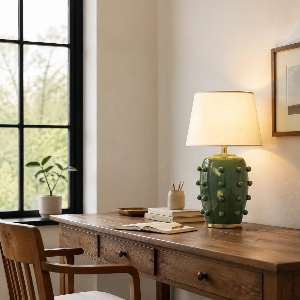 Modern Studded Ceramic Table Lamp