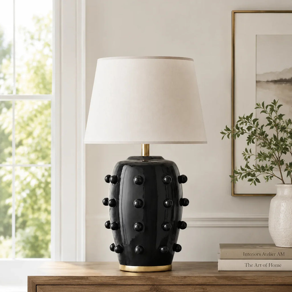 Modern Studded Ceramic Table Lamp