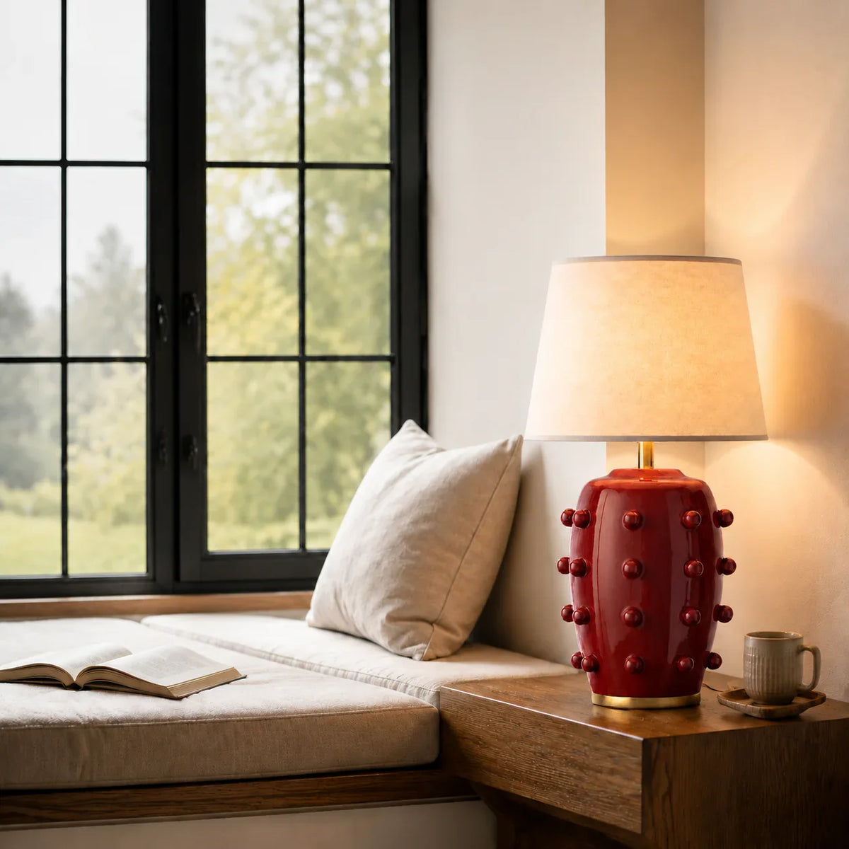 Modern Studded Ceramic Table Lamp