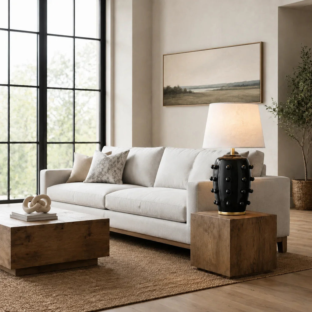 Modern Studded Ceramic Table Lamp